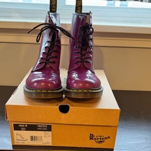Dr. Martens 1460 Women's Boots in Rich Purple/Violet Patent Leather